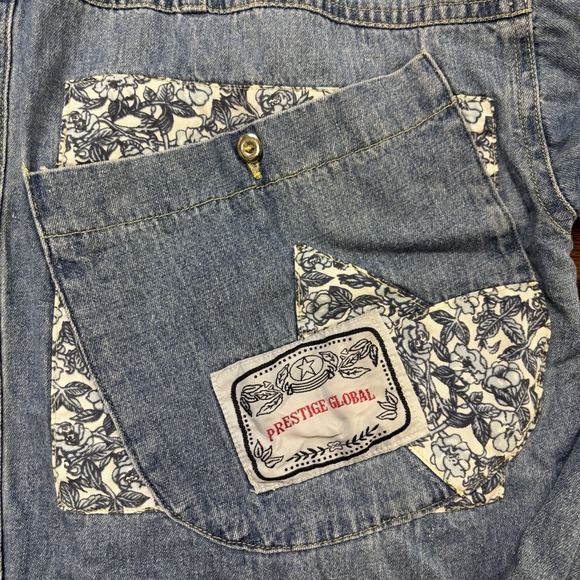 VINTAGE Razzberry Prestige Global Vintage Denim  OS Large Western Girly‎ - Picture 3 of 11